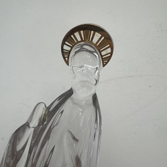 VTG GORHAM Lead Crystal JOSEPH Nativity Figurine Replacement 24K GOLD PLATED - Picture 4 of 10